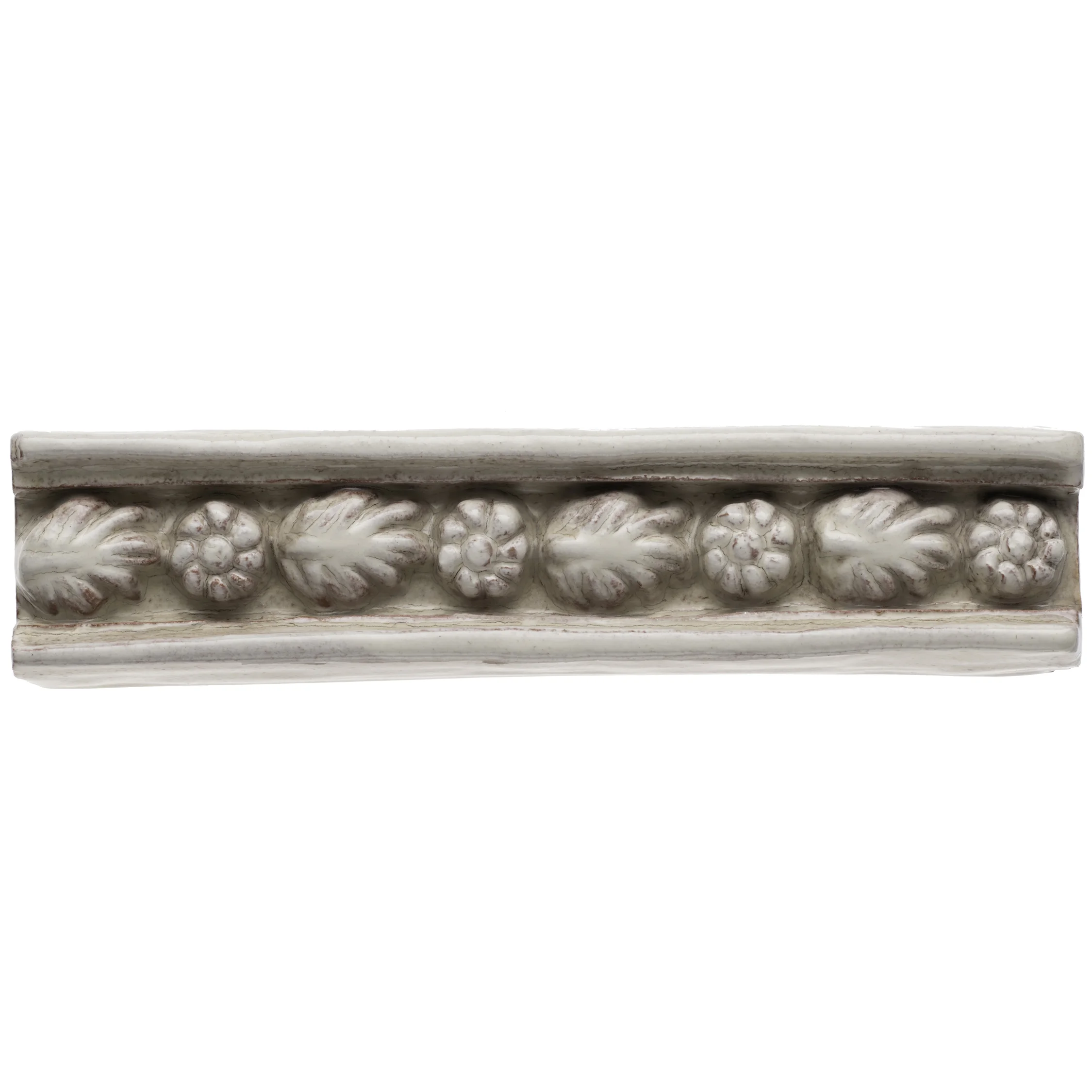 H25-Branches Border Ceramic Handmade Tile | Moore-Merkowitz